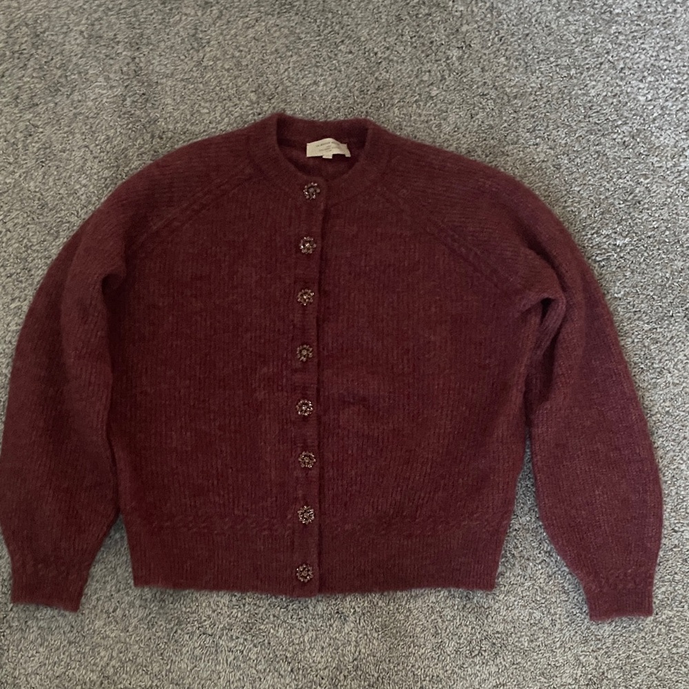 Sézane Othello Cardigan in Rosewood Size Medium